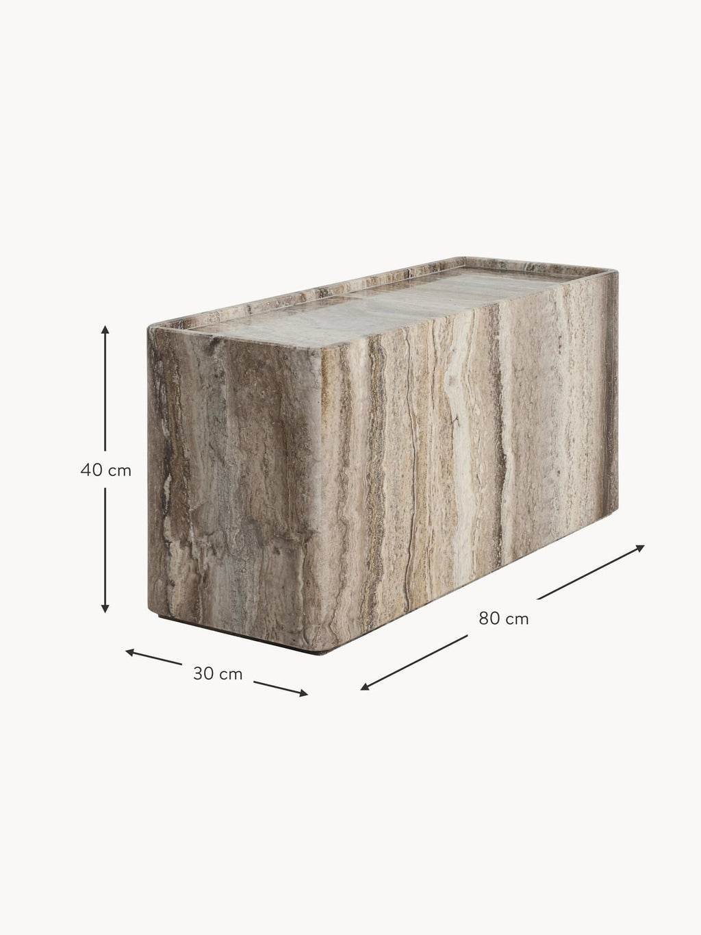 Grantley Travertine Side Table