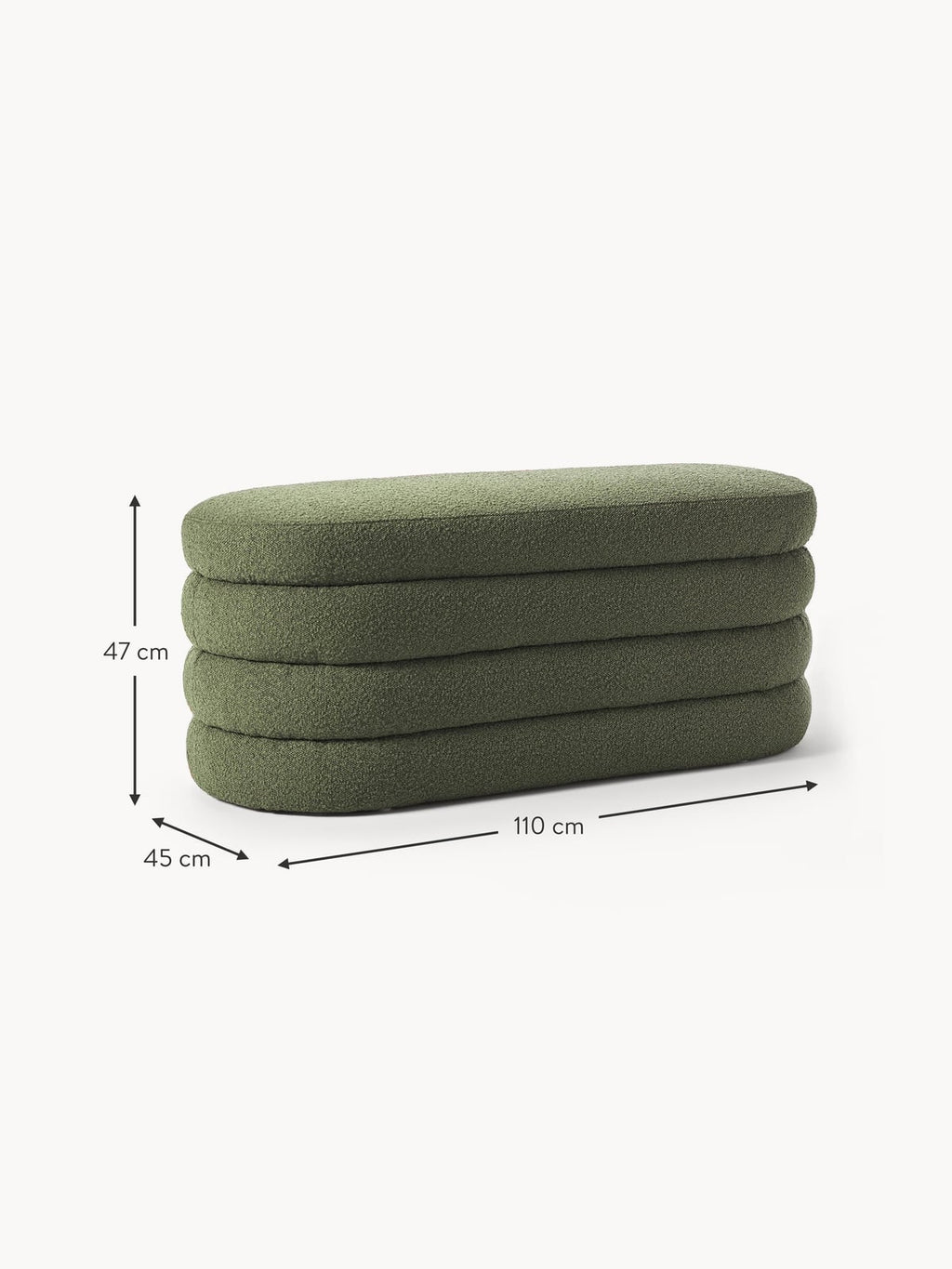Gresham Bouclé Upholstered Bench