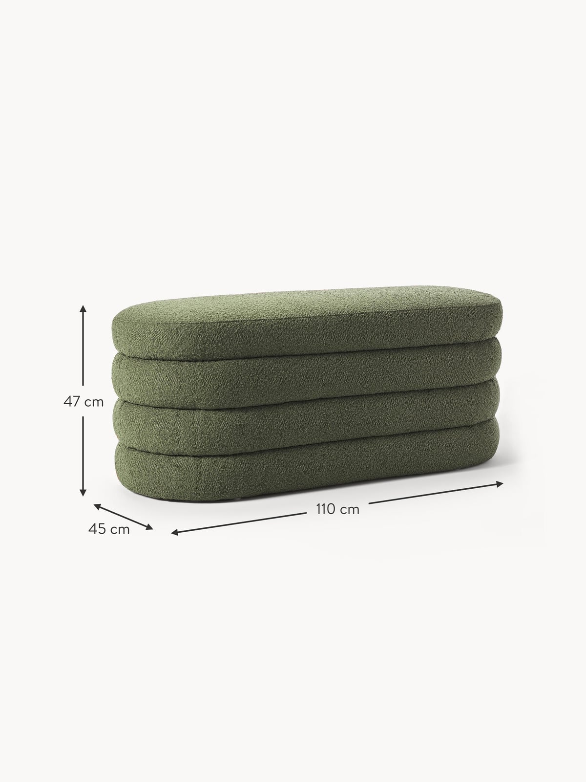 Gresham Bouclé Upholstered Bench