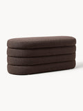 Gresham Bouclé Upholstered Bench with Storage Space