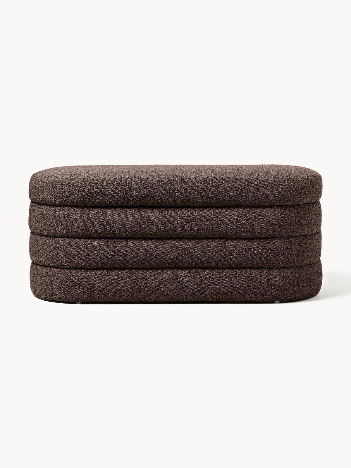 Gresham Bouclé Upholstered Bench with Storage Space