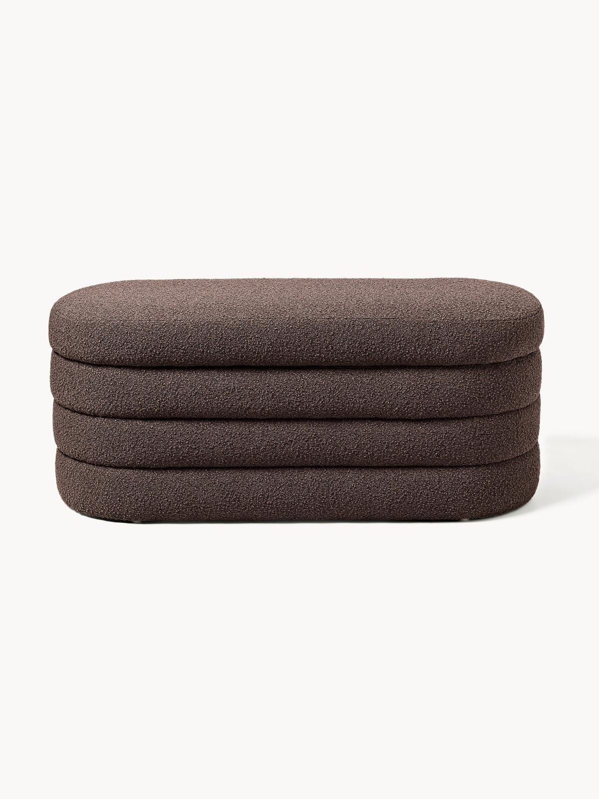 Gresham Bouclé Upholstered Bench with Storage Space