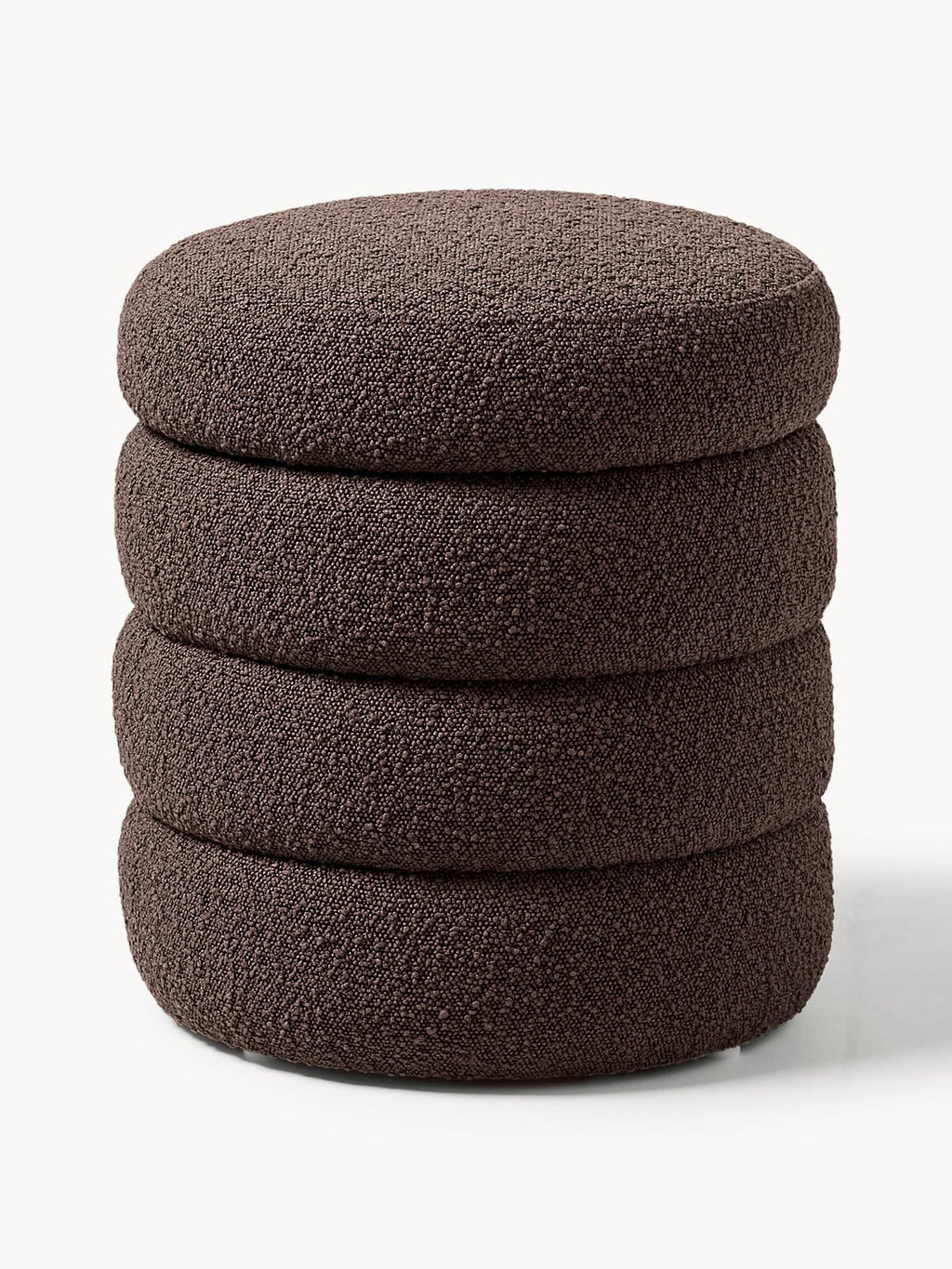 Gresham Bouclé Upholstered Stool with Storage Space