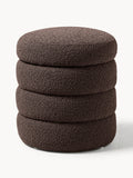 Gresham Bouclé Upholstered Stool with Storage Space