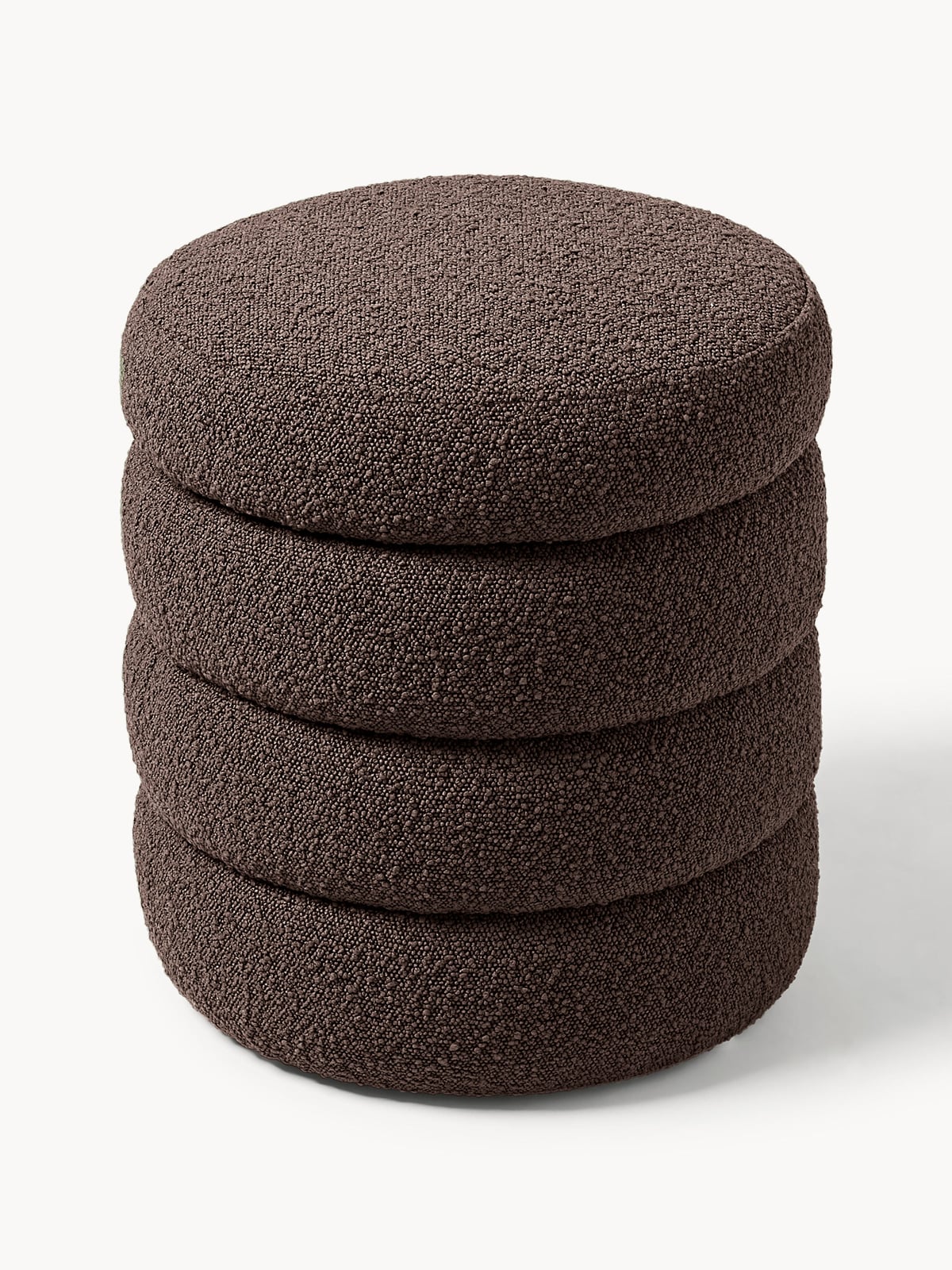 Gresham Bouclé Upholstered Stool with Storage Space