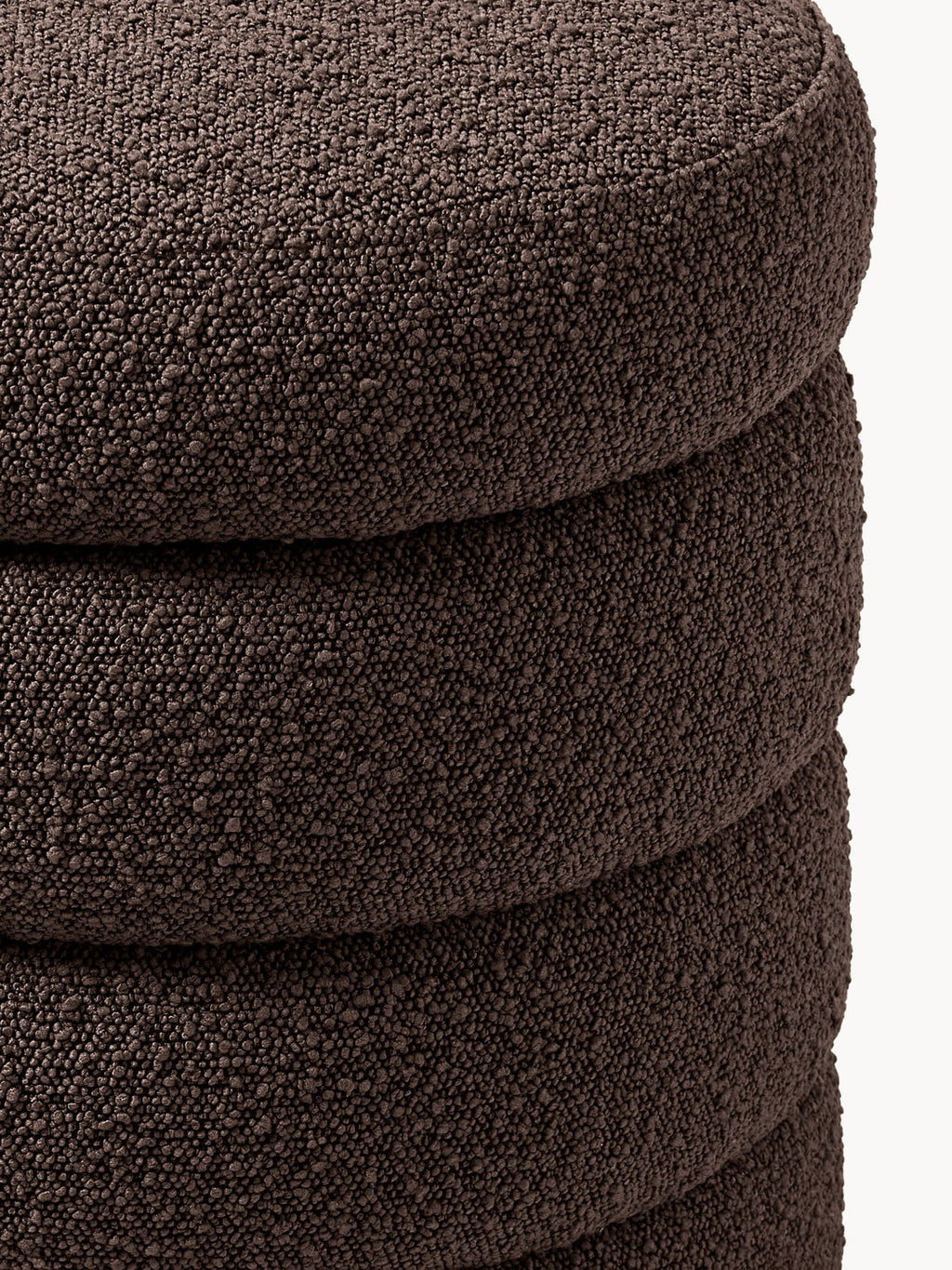 Gresham Bouclé Upholstered Stool with Storage Space