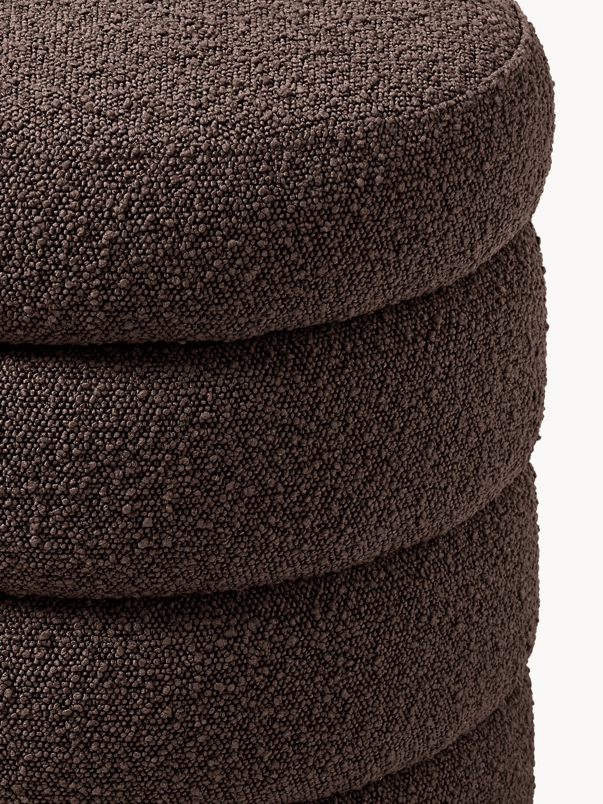 Gresham Bouclé Upholstered Stool with Storage Space