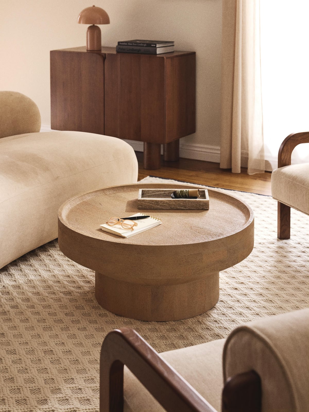 Gresham Round Mango Wood Coffee Table