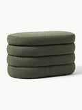 Gresham Small Bouclé Upholstered Bench with Storage Space