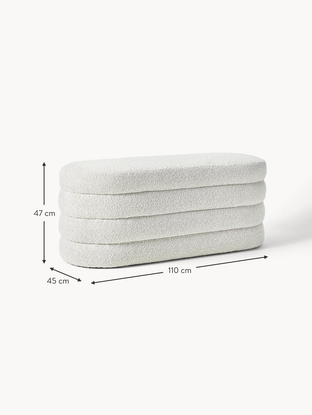 Gresham Upholstered Bouclé Bench
