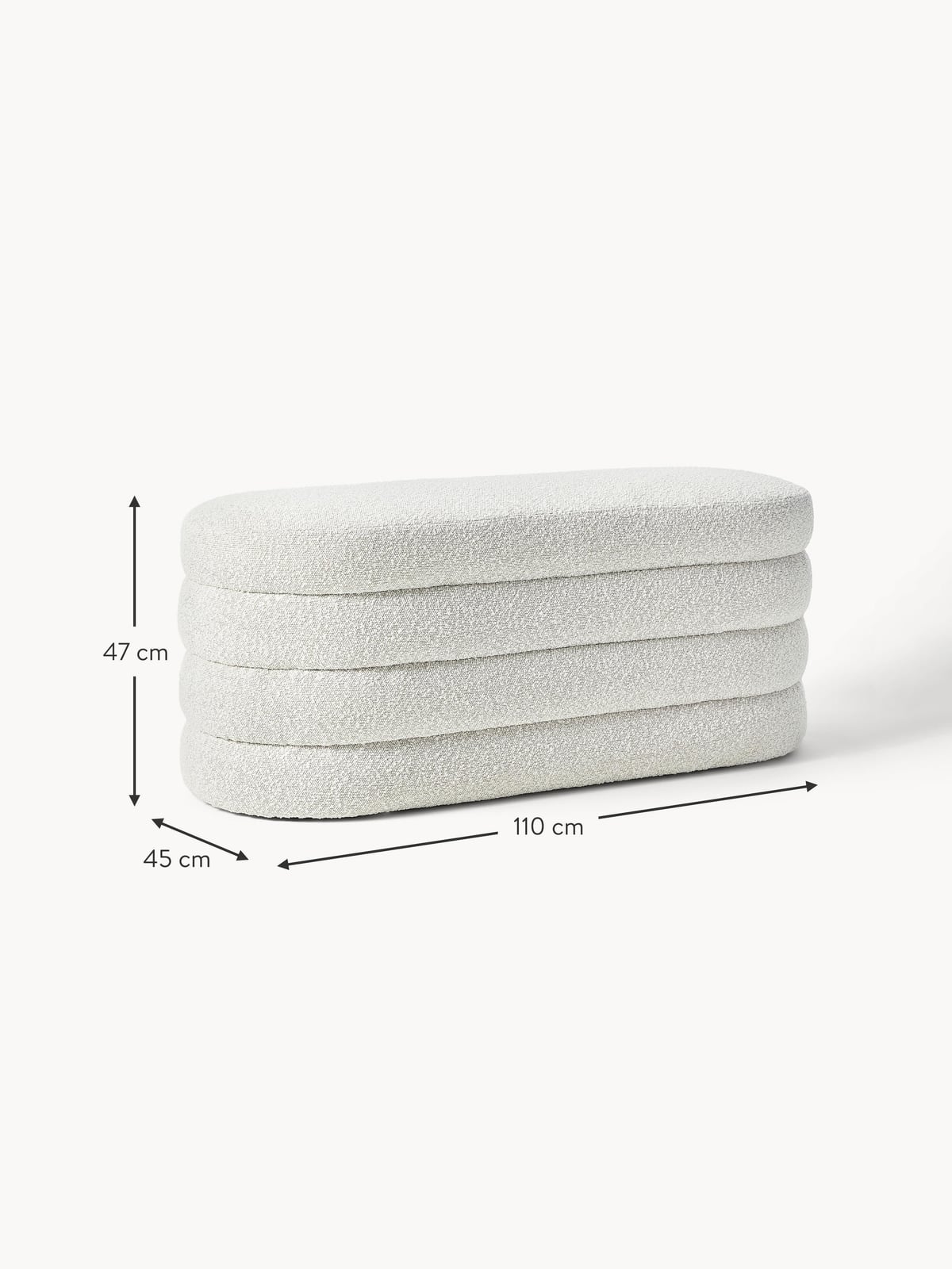 Gresham Upholstered Bouclé Bench