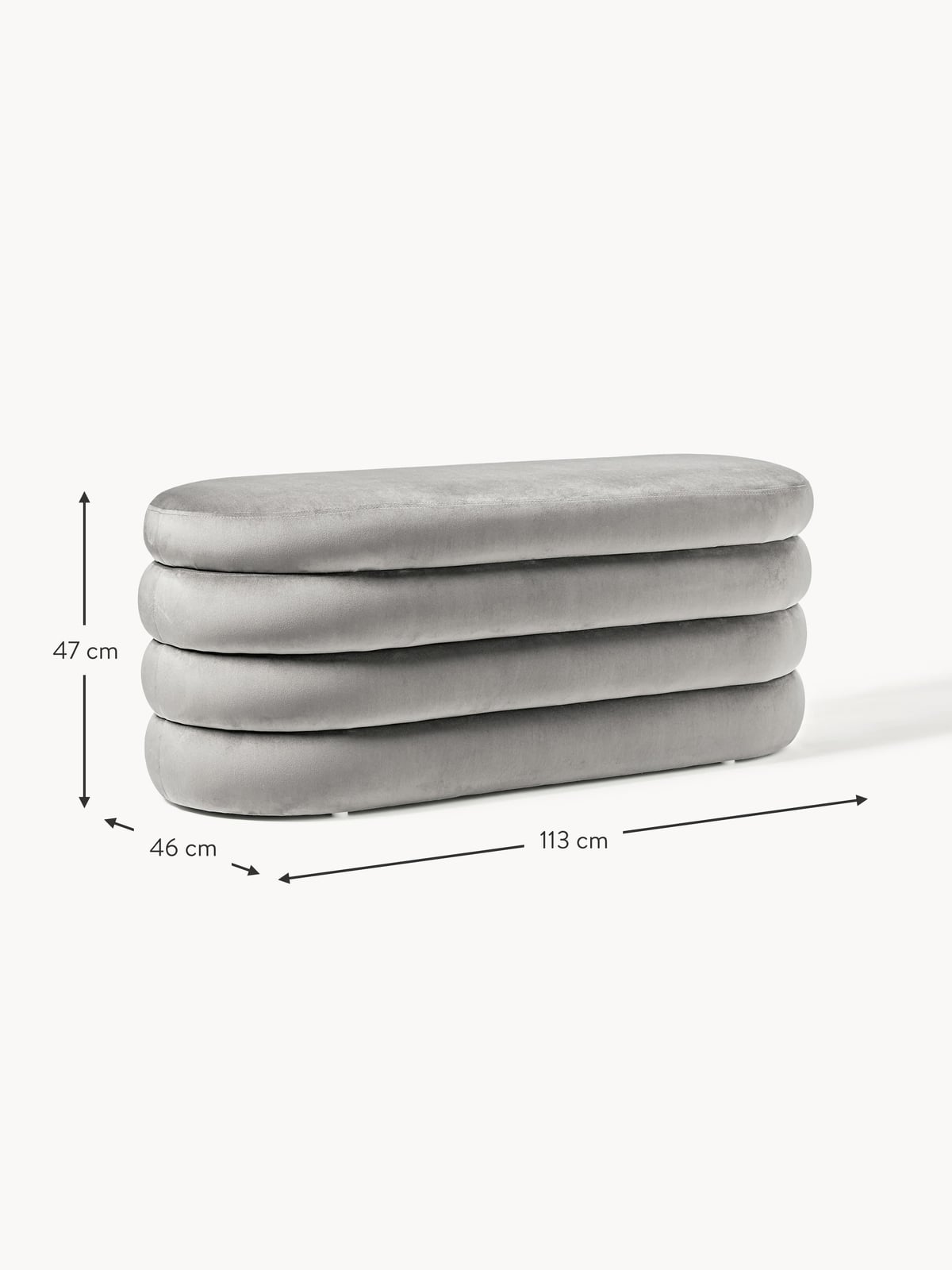Gresham Velvet Upholstered Bench with Storage Space