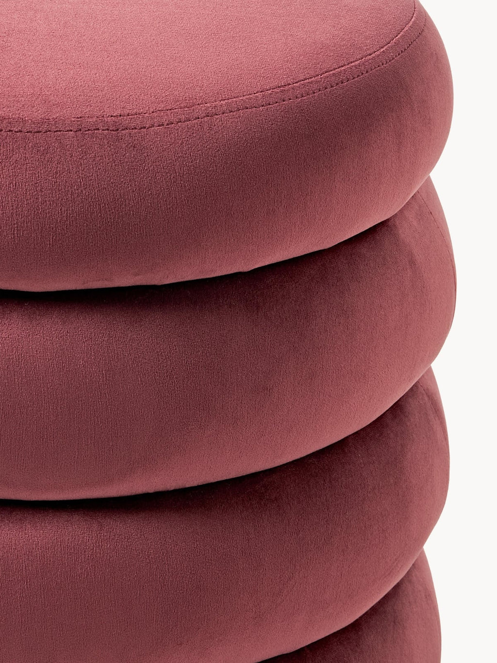 Gresham Velvet Upholstered Stool with Storage Space