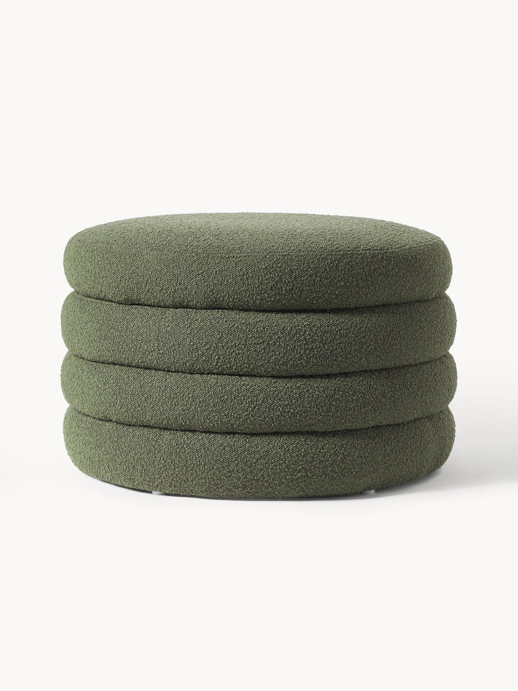 Gresham XL Bouclé Upholstered Stool with Storage Space