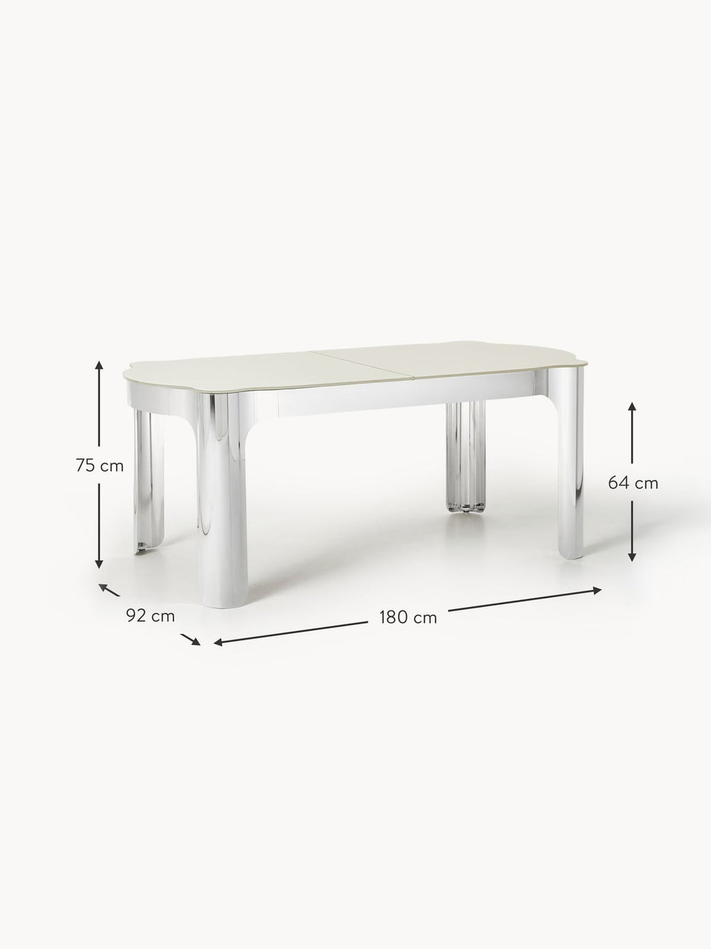 Greystoke Dining Table with Glass Top, in various sizes