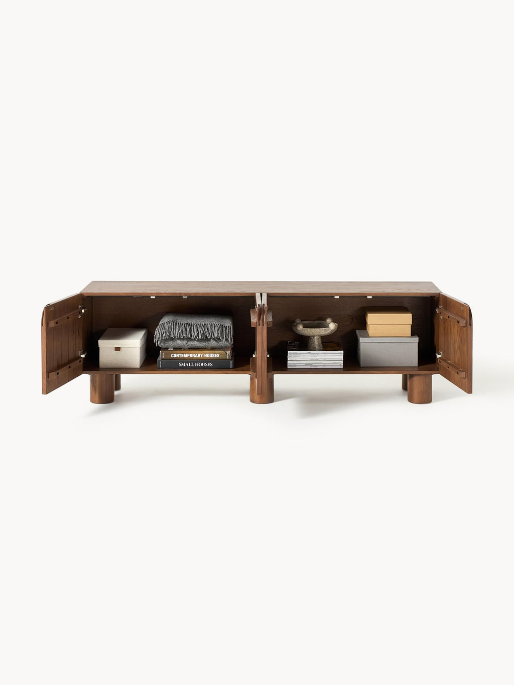 Greystoke Oak Wood TV Lowboard