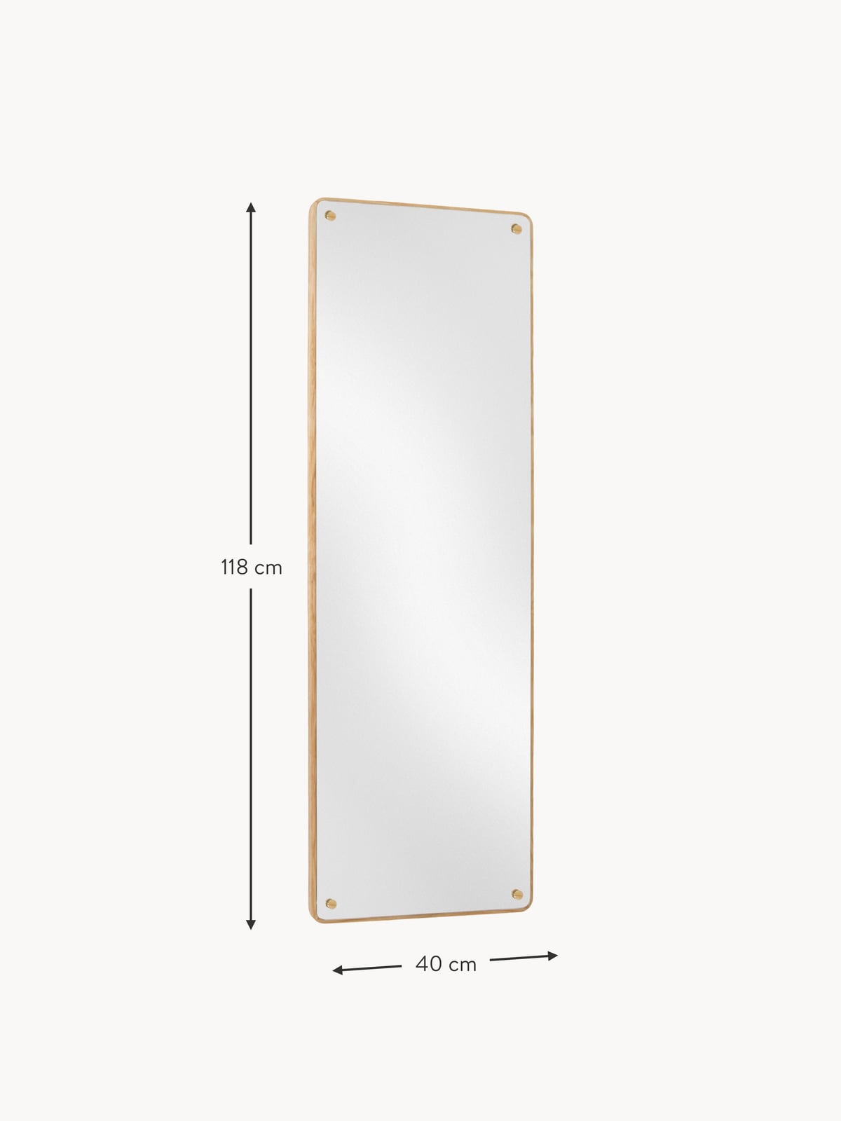 Greystoke RM-1 Oak Wood Full-Length Leaner Mirror