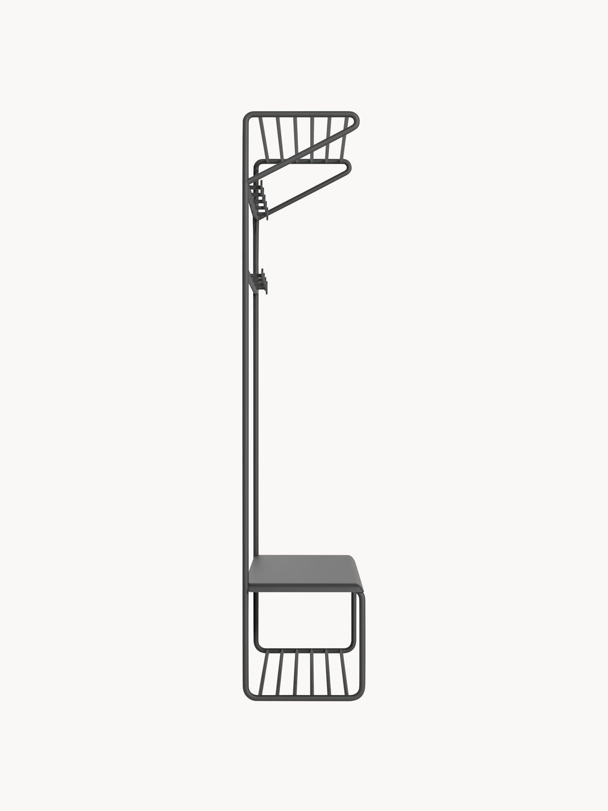 Greystoke Wall-Mounted Metal Coat Rack
