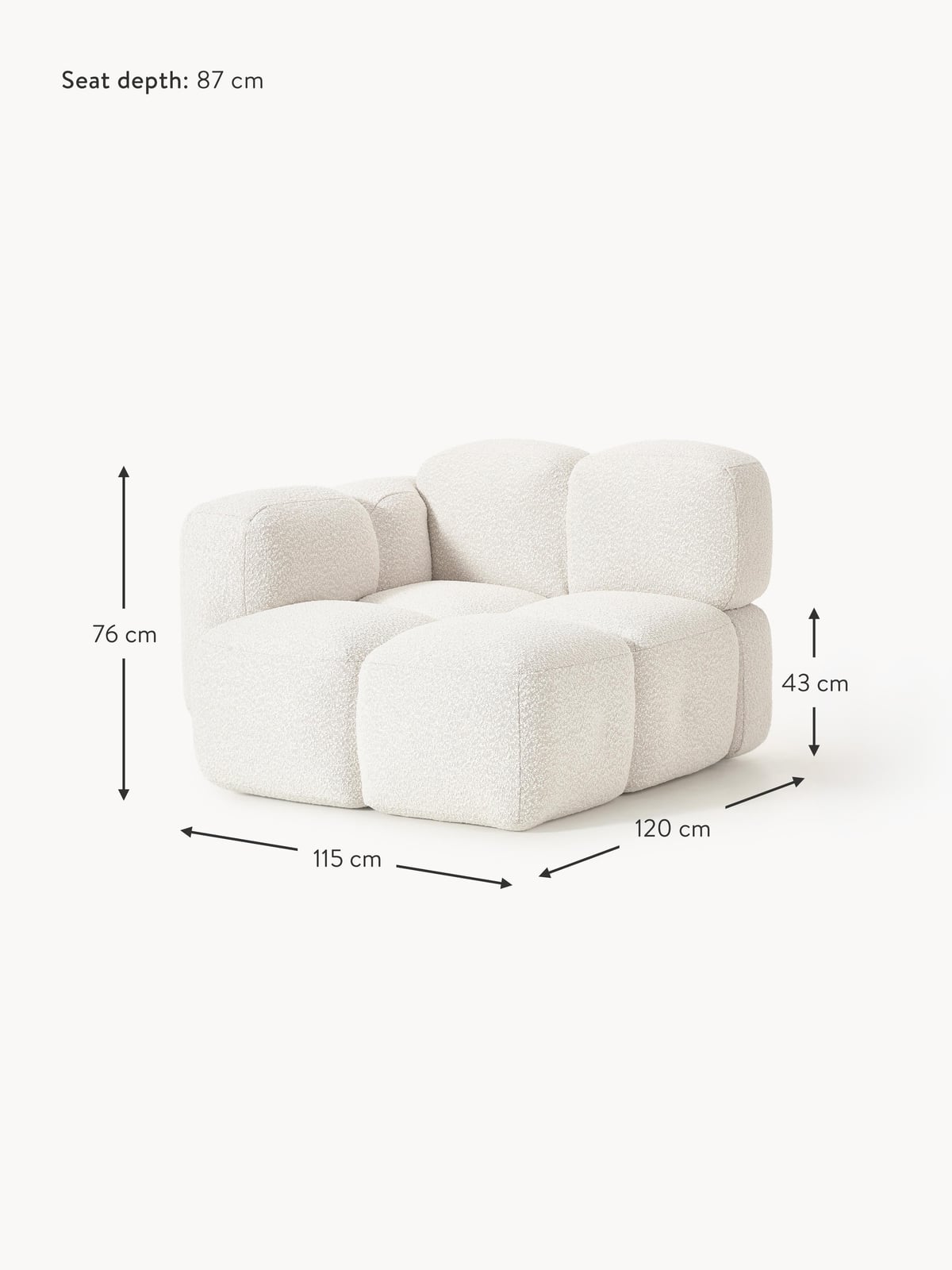 Hawkridge Bouclé Corner Module