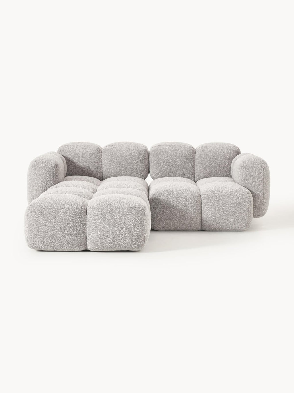Hawkridge Bouclé Modular Sofa (2-seater) with Ottoman (left/right)