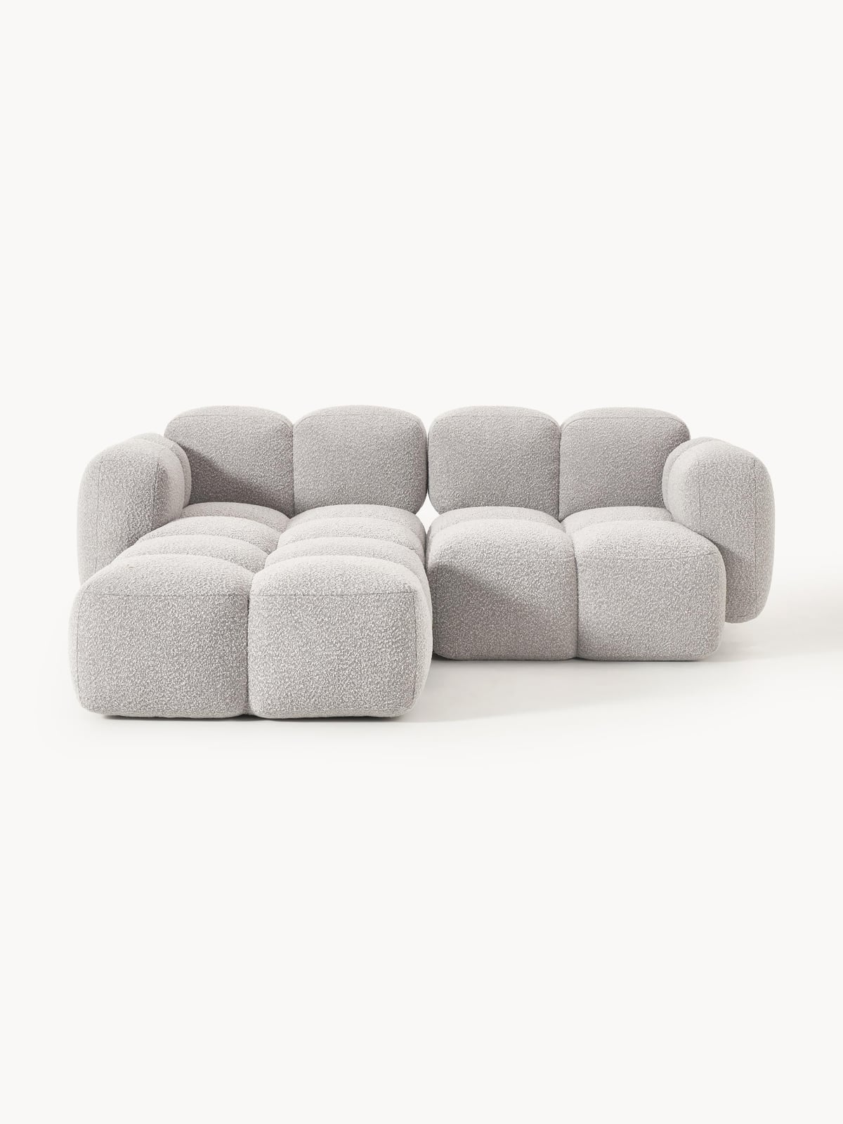 Hawkridge Bouclé Modular Sofa (2-seater) with Ottoman (left/right)