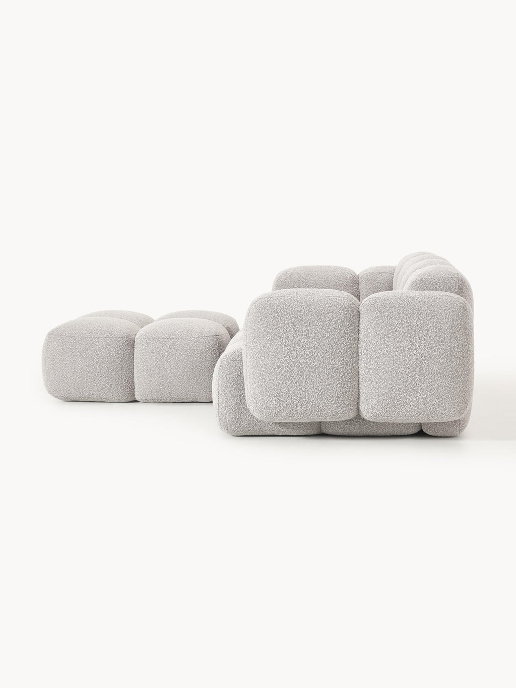 Hawkridge Bouclé Modular Sofa (2-seater) with Ottoman (left/right)
