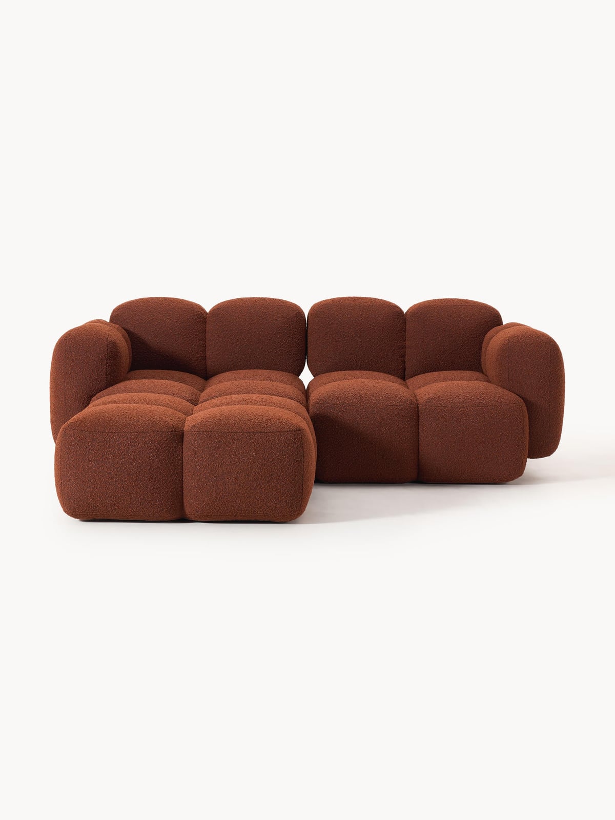 Hawkridge Bouclé Modular Sofa (3-seater) with Ottoman (left/right)