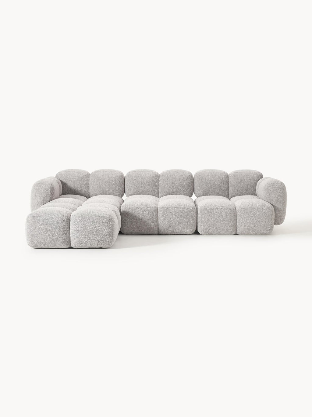 Hawkridge Bouclé Modular Sofa (4-seater) with Ottoman (left/right)