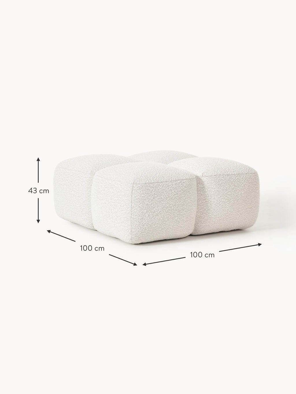 Hawkridge Bouclé Ottoman