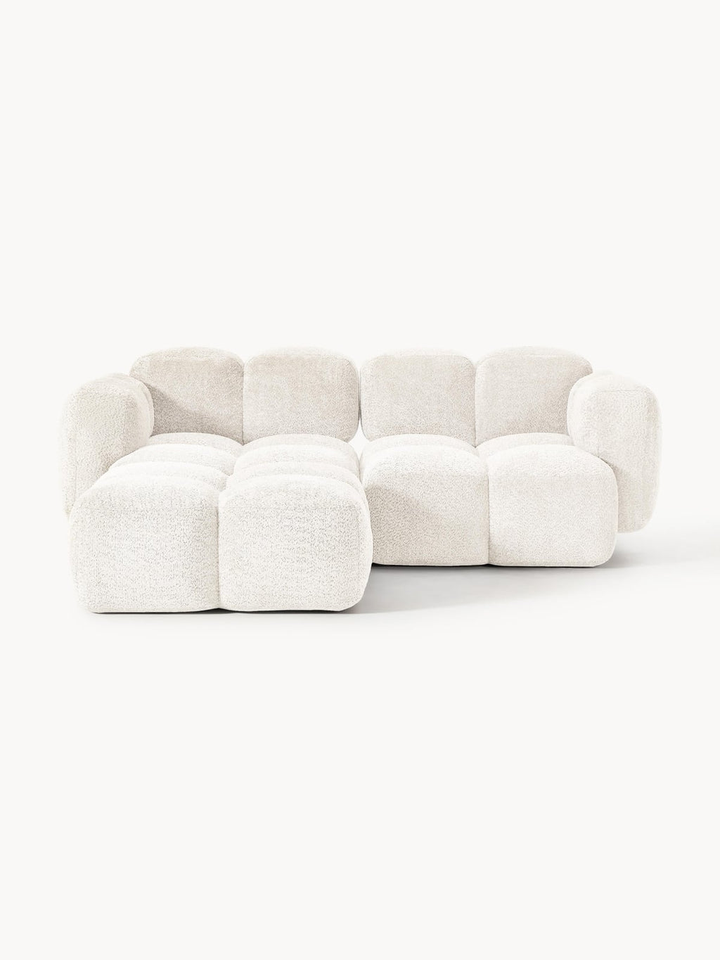 Hawkridge Modular Teddy-Bouclé Sofa (2-seater) with Ottoman (left/right)