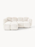 Hawkridge Modular Teddy-Bouclé Sofa (2-seater) with Ottoman (left/right)