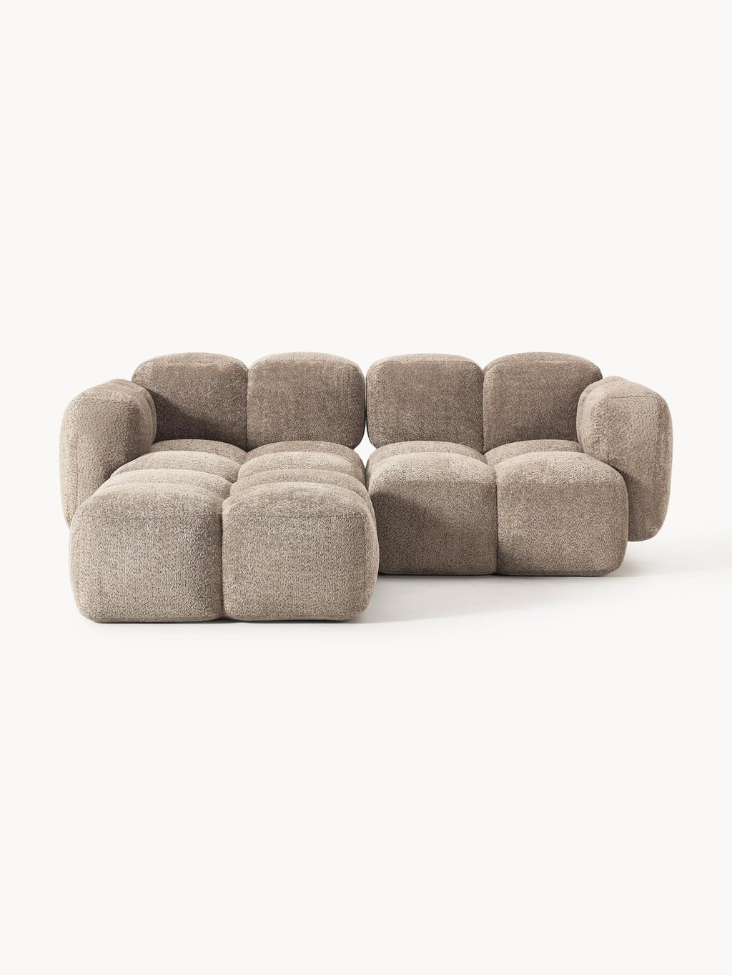 Hawkridge Modular Teddy-Bouclé Sofa (3-seater) with Ottoman (left/right)