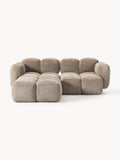 Hawkridge Modular Teddy-Bouclé Sofa (3-seater) with Ottoman (left/right)