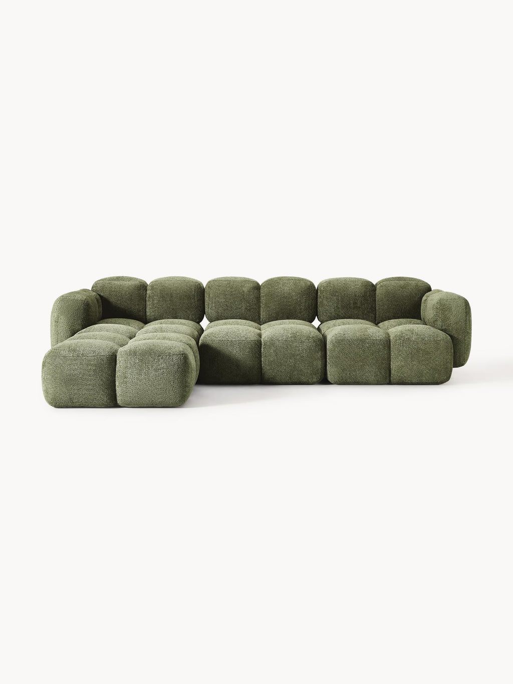 Hawkridge Modular Teddy-Bouclé Sofa (4-seater) with Ottoman