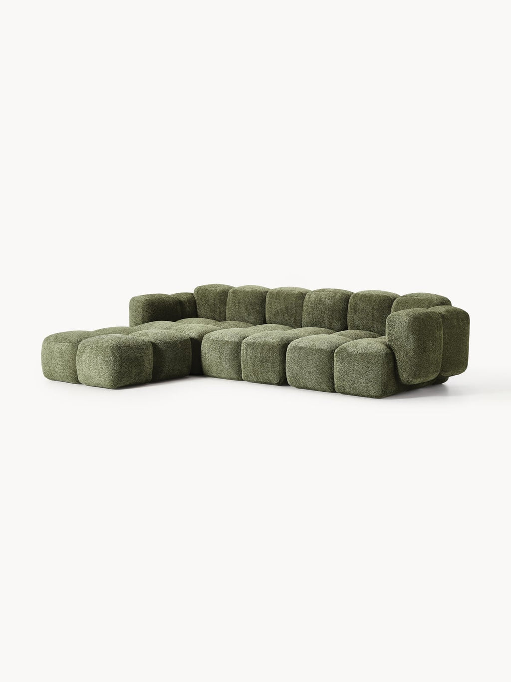 Hawkridge Modular Teddy-Bouclé Sofa (4-seater) with Ottoman