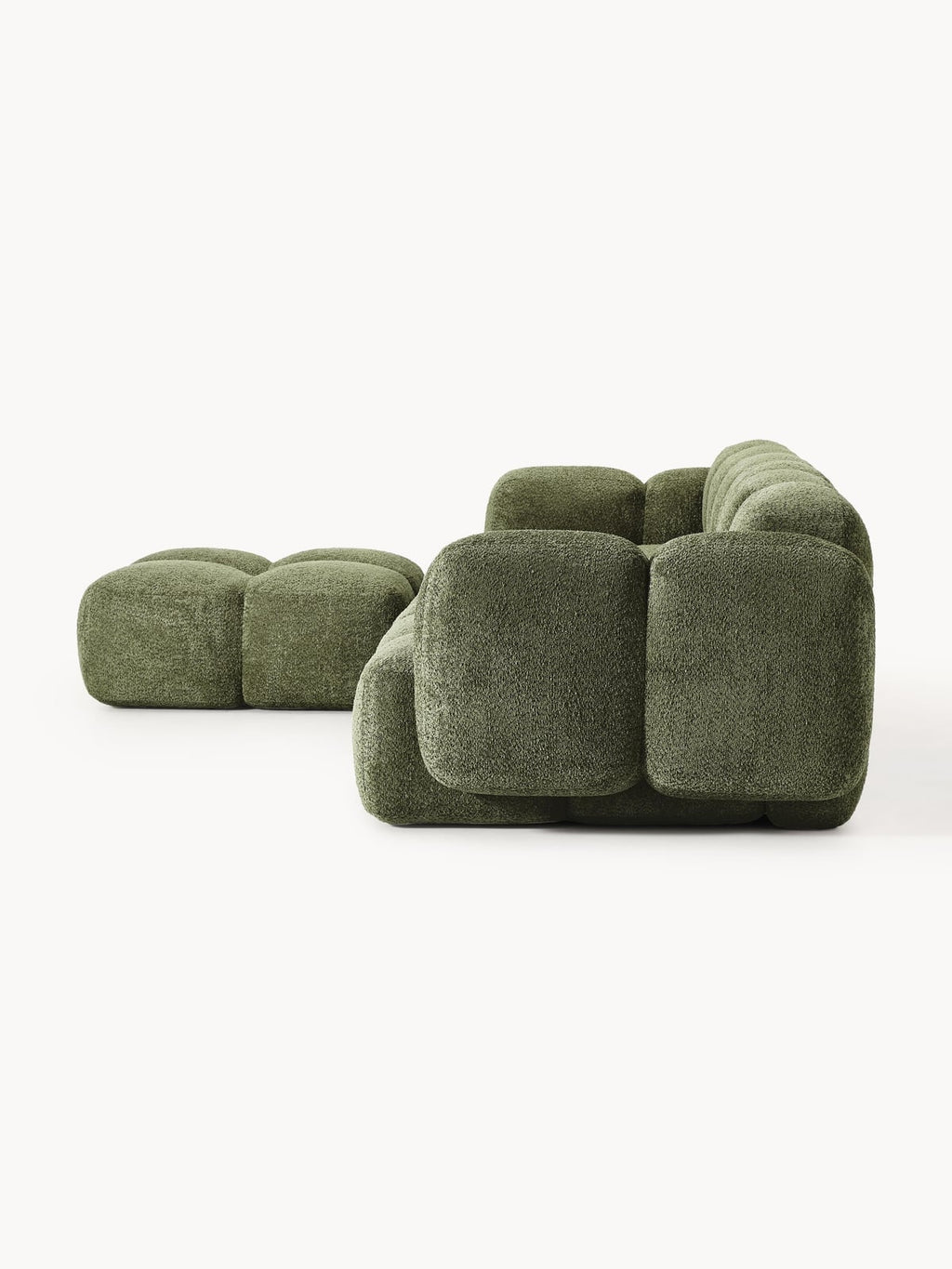 Hawkridge Modular Teddy-Bouclé Sofa (4-seater) with Ottoman