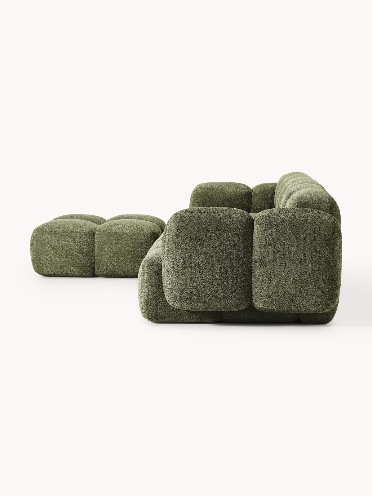 Hawkridge Modular Teddy-Bouclé Sofa (4-seater) with Ottoman