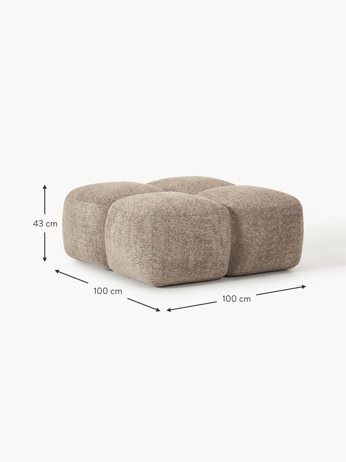 Hawkridge Teddy Bouclé Ottoman