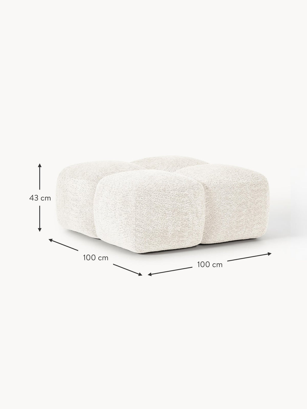 Hawkridge Teddy-Bouclé Ottoman