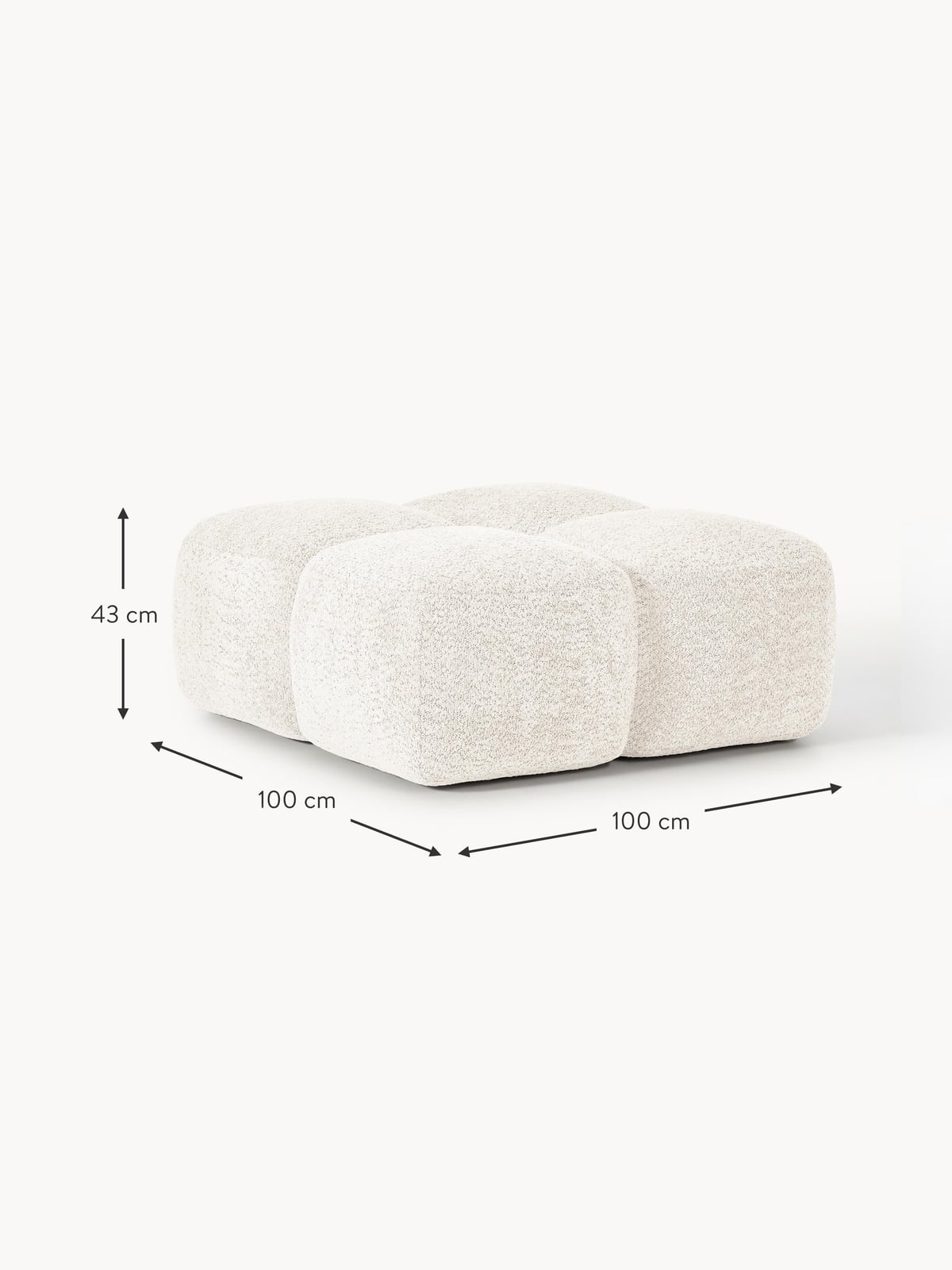 Hawkridge Teddy-Bouclé Ottoman