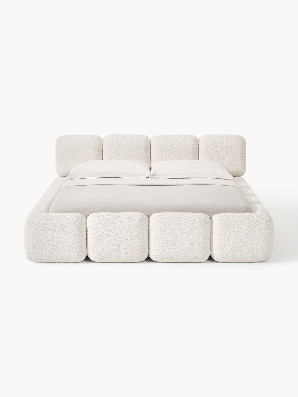 Hawkridge Upholstered Teddy Bouclé Bed with Storage