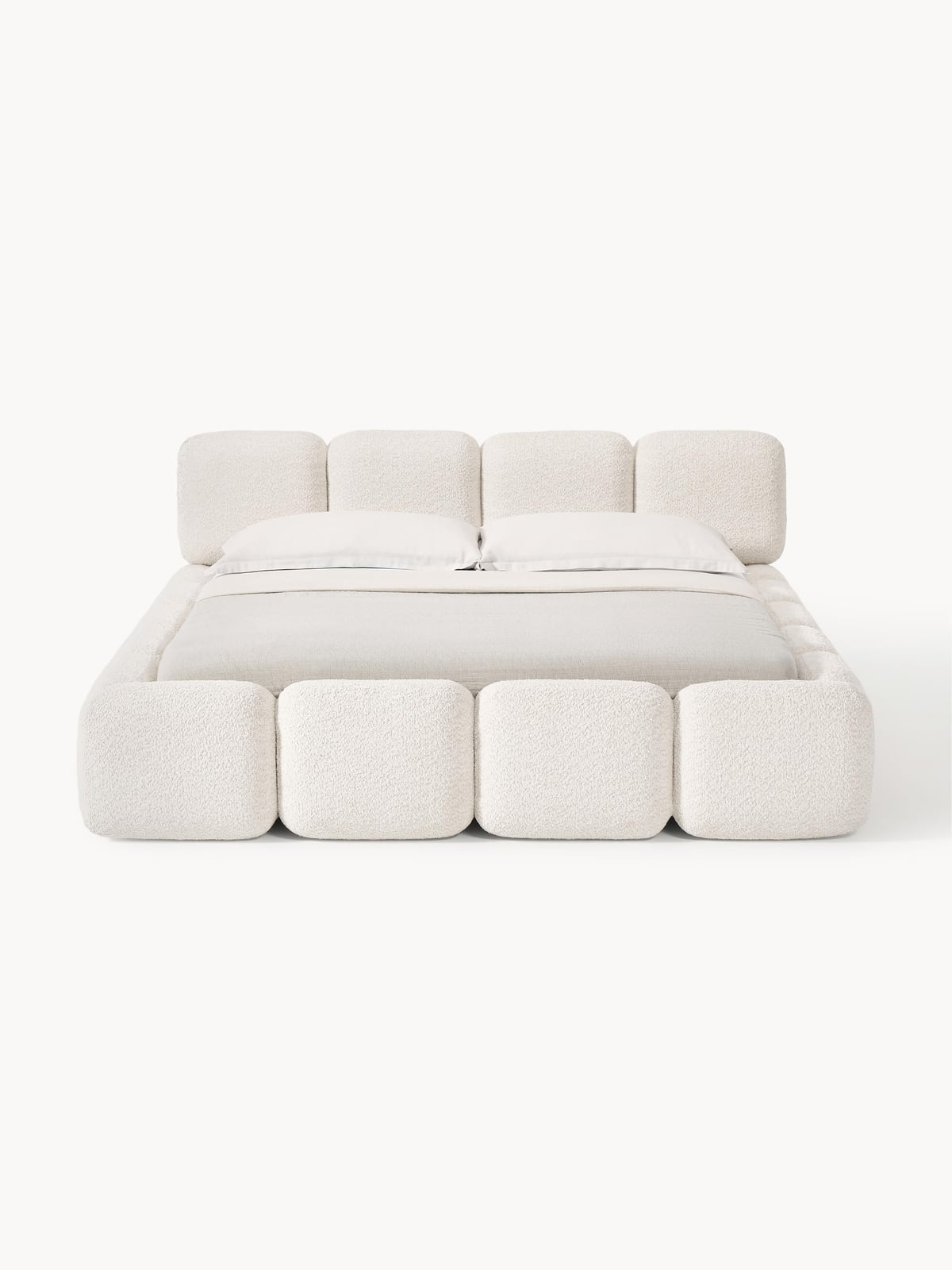 Hawkridge Upholstered Teddy Bouclé Bed with Storage