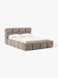 Hawkridge Upholstered Teddy Bouclé Bed with Storage Space