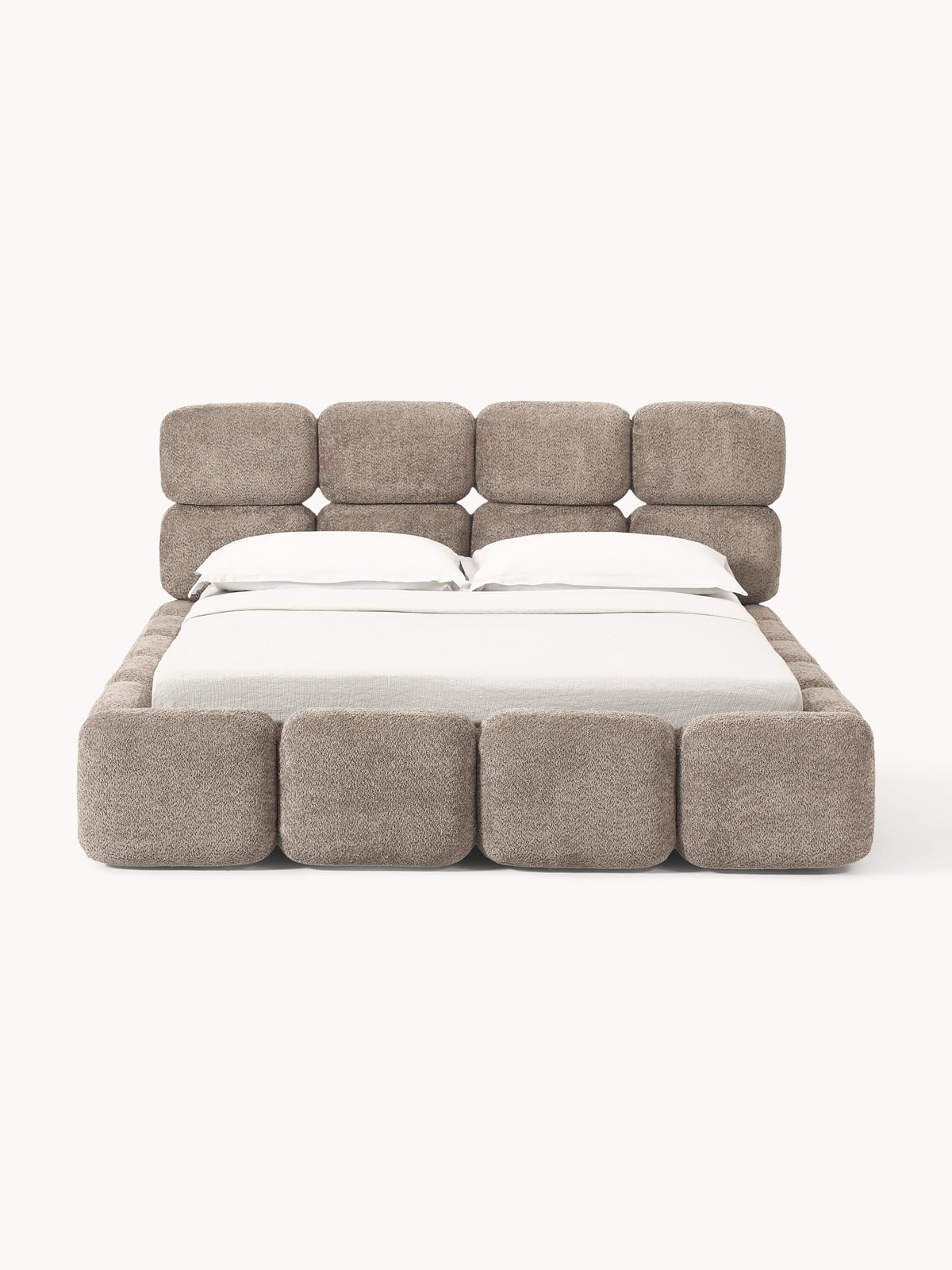Hawkridge Upholstered Teddy Bouclé Bed with Storage Space