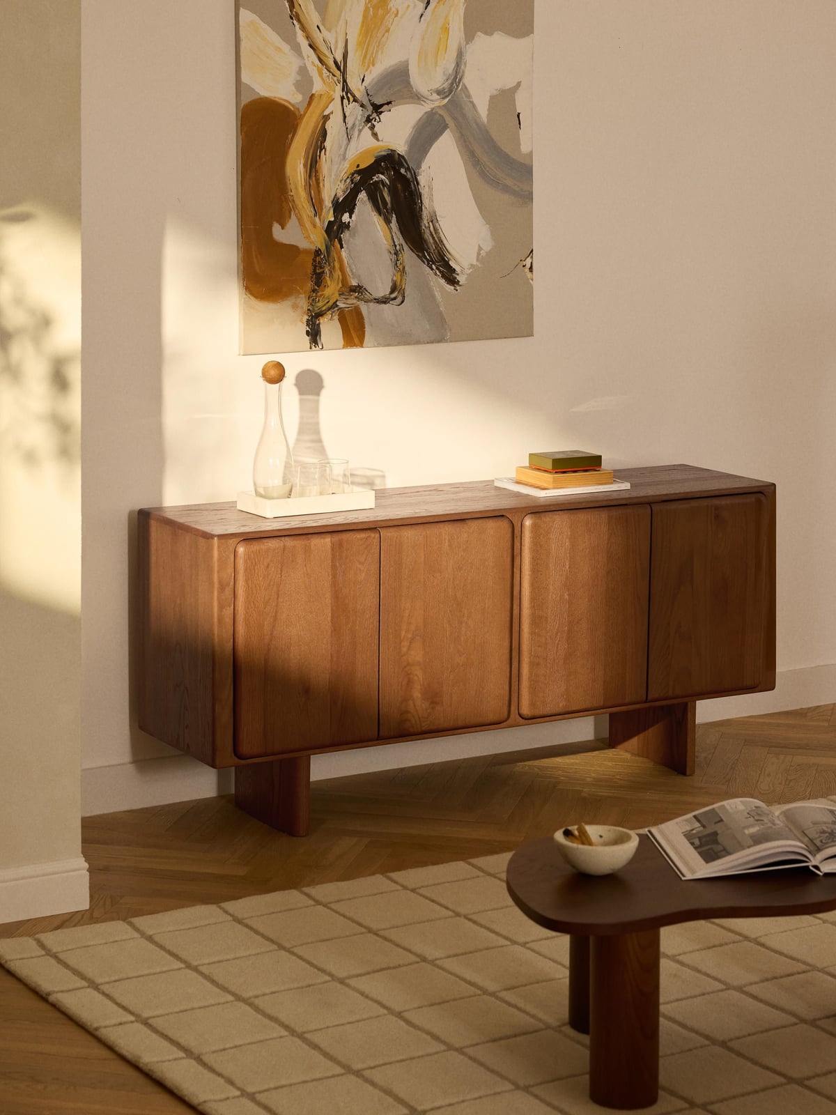 Hensall Oak Wood Sideboard