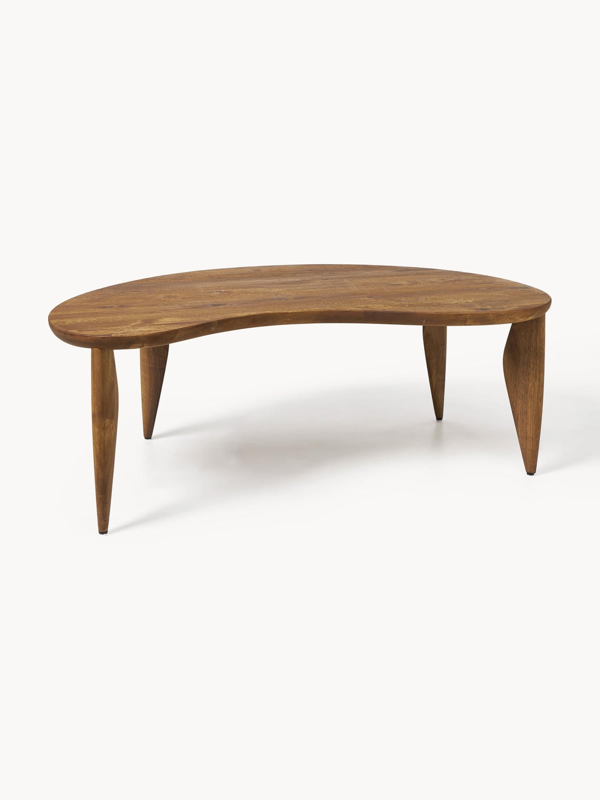 Hensall Walnut Wood Coffee Table in Organic Shape