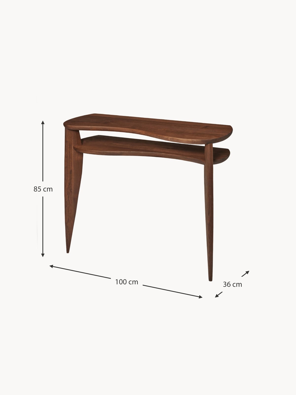 Hensall Walnut Wood Console Table