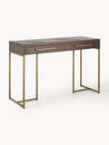 Hutton Herringbone Console Table with Acacia Wood Veneer