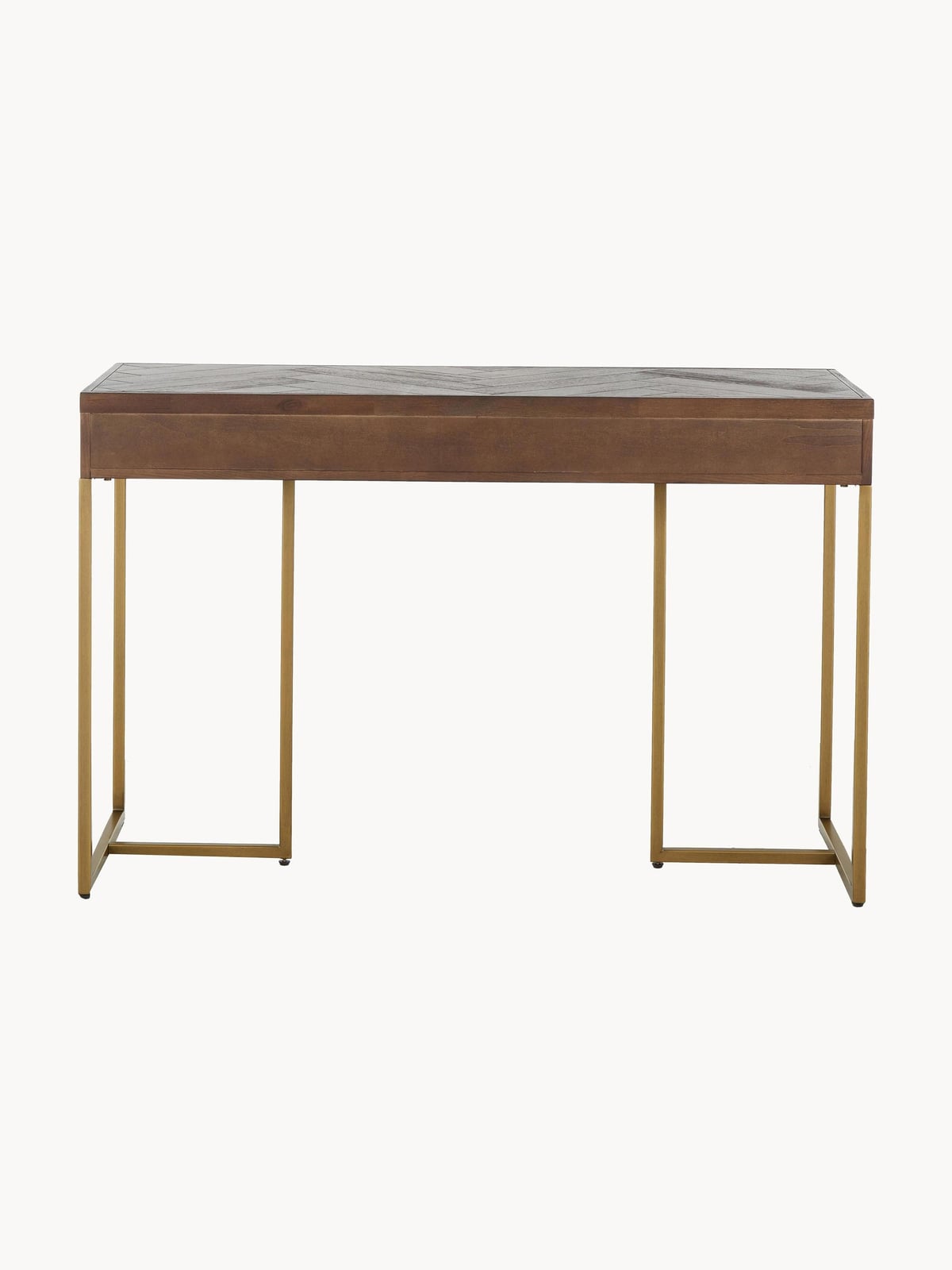 Hutton Herringbone Console Table with Acacia Wood Veneer