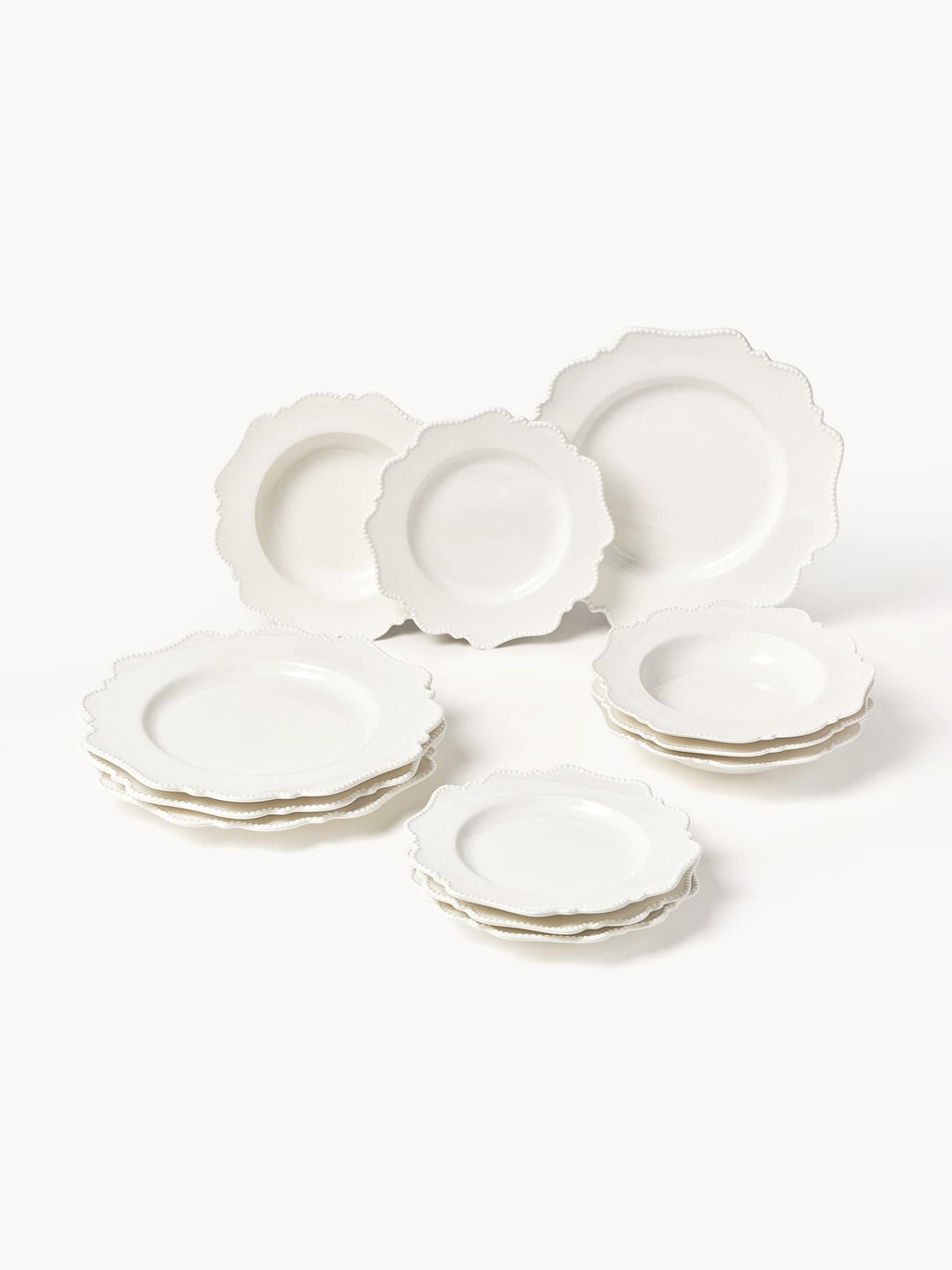 Hutton Porcelain Tableware Set, 4 People, Set of 12